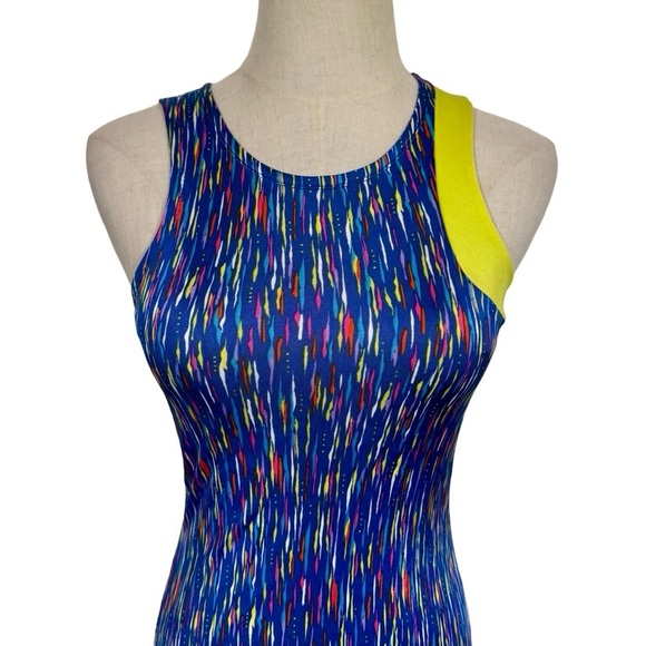 Versus by Gianni Versace Vintage Asymmetrical 90s Pop Art Mini Dress IT38/US2 - Picture 2 of 9